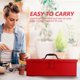 thumbnail image 2 of 1Pc Iron Sheet Tool Box Household Tool Storage Case Red Portable Toolbox, 2 of 3