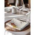 thumbnail image 6 of Yellow Diamond Cloth Napkins Set of 4 Reusable Dinner Napkins, Modern Geometric Middle Century Beige Cocktail Napkin Washable Table Napkins for Wedding/Holiday Party/Baby Shower 20"x20", 6 of 7