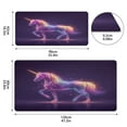 thumbnail image 3 of Leather Keyboard and Mouse Desk Mat Office Desk Accessories Protective Office Desk Decor Desk Pad Mat for Gaming, Work from Home, Office Glowing Unicorn 23.6" x 47.2", 3 of 9