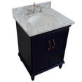 thumbnail image 5 of 25 in. Single Wooden Vanity  Blue with White Carrara Oval Sink, 5 of 13