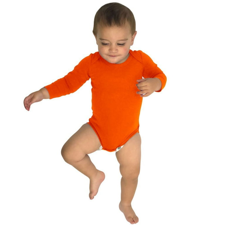 Orange long sleeve onesie sales