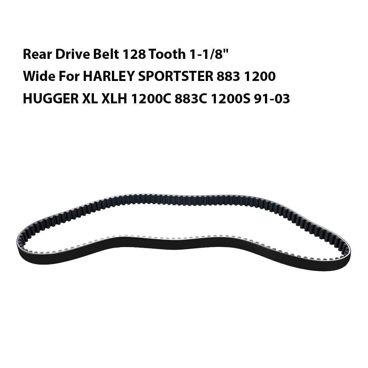 128 Teeth Rear Drive Belt 1-1/8