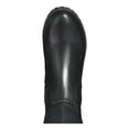 thumbnail image 3 of MATERIAL GIRL Womens Black Mixed-Media Metallic Accents Zipper Accent Webby Round Toe Block Heel Riding Boot 6.5 M, 3 of 4