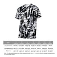 thumbnail image 4 of LAOLIUSN Men's Black White Graffiti T-Shirt, Abstract Streetwear Graphic Tee, Short Sleeve All Over Print Shirt, S-4XL, 4 of 7