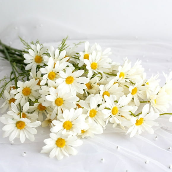 Silk Daisy,Artificial Daisy Silk Plastic Artificial Wild Flowers Silk Wildflowers Meticulously Designed