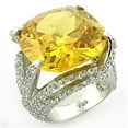 thumbnail image 1 of Alamode LOAS767-7 Women Rhodium 925 Sterling Silver Ring with AAA Grade CZ in Champagne - Size 7, 1 of 1