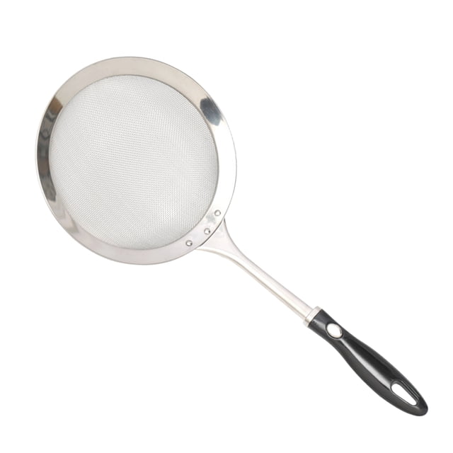 Stainless Steel Mesh Strainer Handle Flour Powder Colander Kitchen Strainer for Baking Cooking (14cm)
