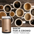 thumbnail image 5 of Kaffe Molinillo de café eléctrico. Los mejores molinos de café para uso doméstico. (14 tazas) Fácil de poner y quitar con cepillo para polvo de limpieza incluido. Cobre, 5 of 5