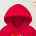 thumbnail image 5 of UAYOTSE Boys and Girls Hooded Sweatshirts Plus Fleece Childrens Clothing Cartoon Prints Long Sleeved Tops for Small and Medium Sized Children(3-4 Years,P292-Red), 5 of 7