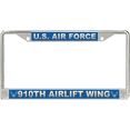 thumbnail image 1 of U.S. Air Force 910th Airlift Wing License Plate Frame, 1 of 1