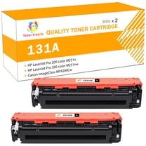 Toner H-Party Compatible Toner Cartridge for HP 131A 131X Laserjet Pro 200 Color M251nw M251n MFP M276nw M276n CF210X CF211A CF212A CF213A Printer Ink (Black, 2-Pack)