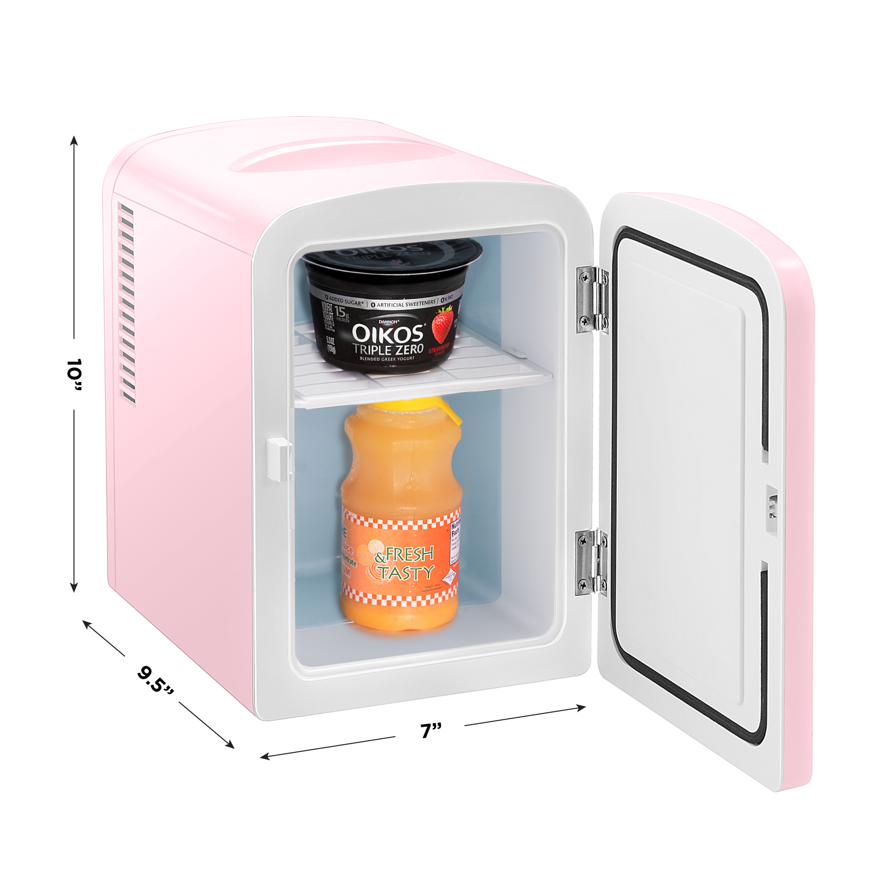 Chefman Portable 4L Mini Fridge w/ Heating and Cooling - Pink, New - image 5 of 5