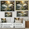thumbnail image 4 of Designart "The Eternal Love Of Swans II" Animals Swans Floater Framed Canvas Prints, 4 of 5