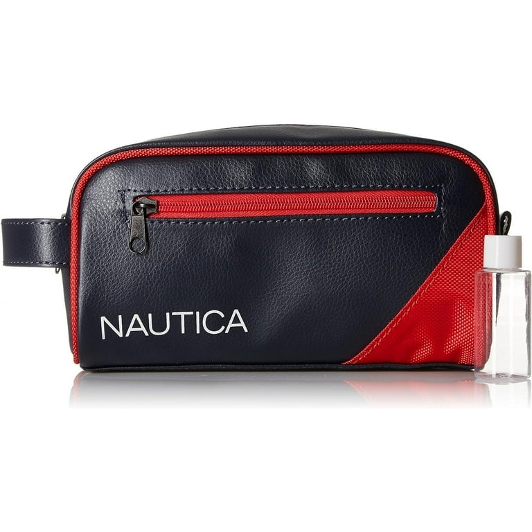 Nautica Men's Top Zip Travel Kit T etry Bag Organizer, red, One