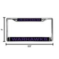 thumbnail image 6 of Wisconsin UW Whitewater NCAA Warhawks Chrome Metal License Plate Frame Holder, 6 of 8