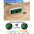 thumbnail image 4 of Super Loud Alarm Clock for Heavy Sleepers, Digital LED Clock with RGB Colorful Changing, Small Digital Clock for Kids Bedroom Bedside Nightstand, Desk Clock with Large Number, 4 of 7