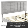 thumbnail image 6 of Modern Sleep Mornington Upholstered Platform Metal Bed Frame, Full, Light Gray, 6 of 10