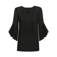 thumbnail image 3 of Women's 2026 Fashion Tops 3/4 Sleeve T-Shirts Cute Crewneck Basic Business Tees Blouses, 3 of 4