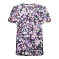 thumbnail image 4 of Fiudx Ofertas Del Día Tops con Estampado de Moda para Mujer, Blusa de Manga Corta, Camisetas Divertidas con Cuello Redondo, 4 of 4