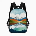 thumbnail image 2 of Mountain Reflection Art Print Large Capacity Backpacks For Teenagers Travel Bags Casual 17In Backpack, 2 of 7