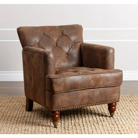 Dallas Club Chair - Devon & Claire Dover Antique Brown Fabric Club Chair