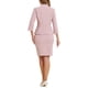 thumbnail image 3 of Conjunto de falda de 2 piezas Inspire Chic para mujer, conjunto de falda de negocios con cuello de muesca y blazers, faldas lápiz M gris rosa, 3 of 5