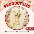 thumbnail image 2 of JarThenaAMCS 40Pcs Easter Paper Plates Vintage Bunny Rabbit Flower Disposable Plates Spring Floral Round Tableware Dinner Dessert Plates Easter Theme Plates for Appetizer Party Decor Supplies, 9 Inch, 2 of 7