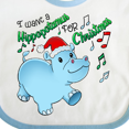 thumbnail image 4 of Inktastic I Want a Hippopotamus for Christmas Hippo in Santa Hat Boys or Girls Baby Bib, 4 of 4