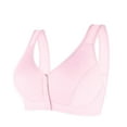 thumbnail image 2 of LOVZFMLL Bras for Women Solid Color Comfort Soft Breathable Bras No Underwire Push Up Front Closure Bra Everyday Bralettes Pink XL, 2 of 3