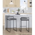 thumbnail image 3 of LumiSource Fuji Stacker 26" Fixed-Height Counter Stool - Set of 3, 3 of 6