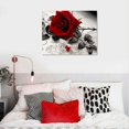 thumbnail image 4 of Nawypu  Red Rose Canvas Wall Art for Bedroom Decor,Red and Black Wall Decor Floral Artwork Flower Painting Picture for Bathroom Wall Decoration Ready to Hang, 4 of 4