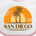 thumbnail image 4 of Inktastic San Diego California Retro Sunset Boys or Girls Baby Bib, 4 of 4