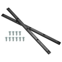 Uxcell 1 Pair Rib Bones Rails, Stable and Flexible Skateboard Rails for Deck with Screws Reduce Friction for Long Board Skateboard(Black)