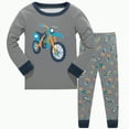 thumbnail image 2 of HCNTES Toddler Baby Boy Soft Loungewear Outfits Set Kids All-Weather Clothes Cute long Sleeve Shirt + Pant 2Pcs Baby Boy Pajamas Sleepwear Outfits Set(A01-Grey,4-5 Years), 2 of 4