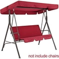 thumbnail image 2 of Patio Swing Canopy Cover Set - Swing Replacement Top Cover + Swing Cushion Cover for 3 Seater Swing Waterproof Sunproof Cover, 2 of 6