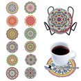 thumbnail image 1 of Juego de posavasos diamantes Acrílicos DIY Mandala JShteea 12 Piezas + 1 Estante almacenamiento, 1 of 9