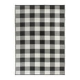 thumbnail image 2 of World Rug Gallery Buffalo Plaid Reversible Plastic Indoor and Outdoor Picnic Mat, Camping Rug, RV Rug - BLACK 7'10"X10', 2 of 9