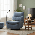 thumbnail image 2 of NOUHAUS Snooze Modern Recliner Electric Power Swivel Rocker with Footrest Wireless Charger Living Room & Bedroom Sky Blue, 2 of 10