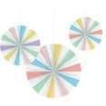 thumbnail image 1 of Creative Converting 346400 Fans de Papier de Fêtes Pastel de 16 x 12 x 10 Po - 18 Chiffres, 1 of 1