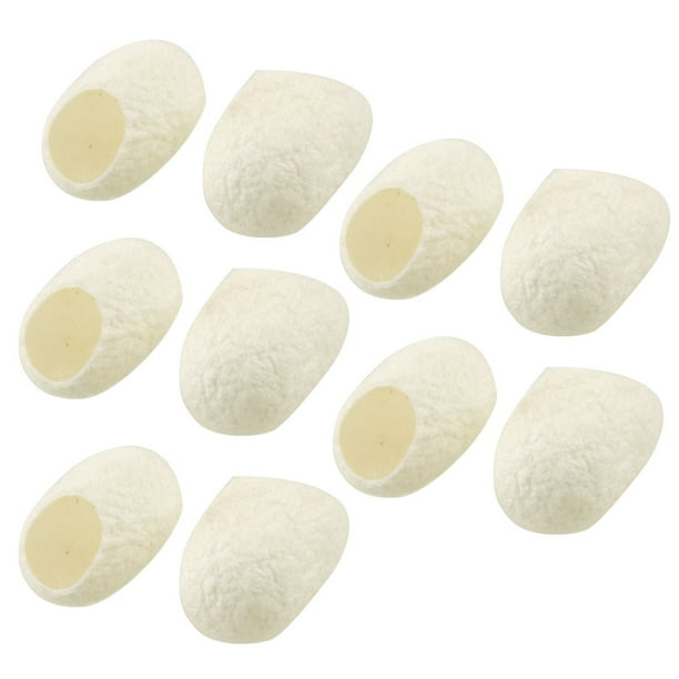 10 Pcs White Natural Silkworm Cocoon Facial Cleanser Balls