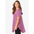 thumbnail image 3 of Roaman's Women's Plus Size Ultra Drape V-Neck Swing Tunic Top, 3 of 4