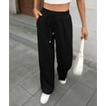 thumbnail image 6 of NJWS Womens High Waisted Drawstring Sweatpants Wide Leg Baggy Lounge Jogger Pants with Pockets, 6 of 9