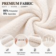 thumbnail image 6 of Fleece Jacket for Women Hooded Sherpa Jacket Button Down Cable Knit Long Sleeve Fall Winter Warm Coat with Pockets, 6 of 7