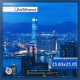 thumbnail image 3 of ArtToFrames 23.85x23.85 Inch - 60.6x60.6 CM Blue Puzzle Frame for 1000 piece Puzzles.1.00 Inch Custom Wood Puzzle Frames, Blue - Comes with Economy Acrylic, 3 of 6