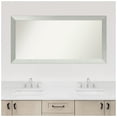 thumbnail image 4 of Amanti Art Custom Framed Wall and Bathroom Mirror (25 x 50 in.), Brushed Sterling Silver Frame, 4 of 7