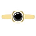 thumbnail image 2 of Dazzlingrock Collection Round Black Diamond Solitaire Engagement Ring for Women (0.50 ctw, Color Black, Clarity Opaque) in 14K Yellow Gold, Size 8.5, 2 of 5