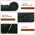 thumbnail image 2 of YOUDENOVA 67" Storage Bench for Bedroom, King Faux Leather Storage Ottoman Bench with Button, Upholstered End of Bed Bench with Rolled Arms for Bedroom, Living Room, Entryway,Dark Green, 2 of 2