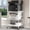 White, variant on Large Printer Stand with Storage Shelf, 23.6" W x 18.9" D Mobile Printer Cart with Wheels, 3 Tier Table for Home Office, Stands for Heat Press Scanner Fax (Black)