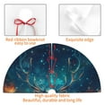 thumbnail image 4 of Rateoe Celestial Stag Cosmic Glow Print Christmas Tree Skirt 30" for Xmas Holiday New Year Party Circle Tree Mat Ornaments Decoration, 4 of 7