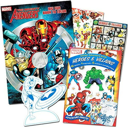 Marvel Avengers Coloring Book and Over 400 Avengers Stickers ~ Captain ...